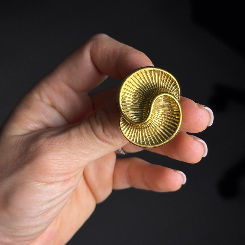 New Golden Spiral Studs - Picture 5 of 7